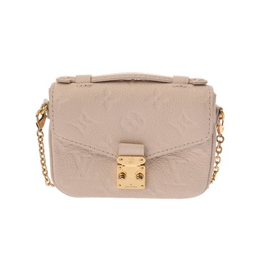 ルイ ヴィトン モノグラムアンプラント マイクロメティス ベージュ M81390 レザー レディース バッグ 【中古】【bag】