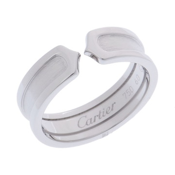 カルティエ C2リング #60 シルバー B4040560 K18ホワイトゴールド WG レディース ジュエリー 【中古】【jewelry】