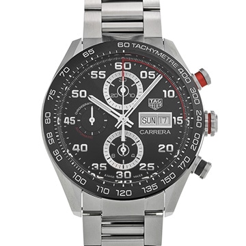 タグ ホイヤー カレラ キャリバー16 クロノグラフ CBN2A1AA.BA0643 ブラック メンズ 時計 【中古】【wristwatch】