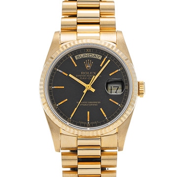 ロレックス デイデイト 18238 ブラック メンズ 時計 【中古】【wristwatch】