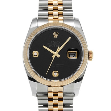 ロレックス デイトジャスト 116233 2BR ブラックオニキス/ダイヤモンド メンズ 時計 【中古】【wristwatch】