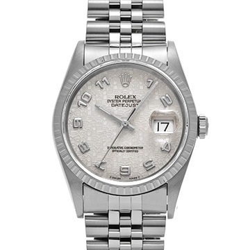 ロレックス デイトジャスト 16220 アイボリー メンズ 時計 【中古】【wristwatch】