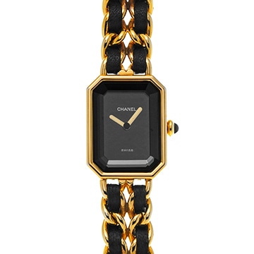 シャネル プルミエール M H0001 ブラック レディース 時計 【中古】【wristwatch】