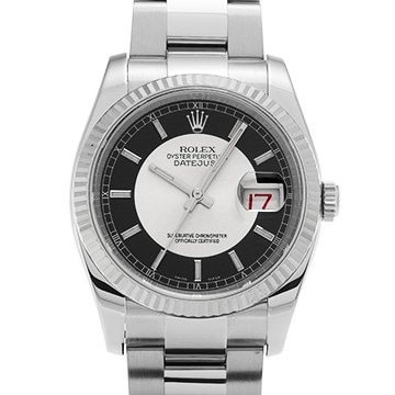 ロレックス デイトジャスト 116234 シルバー/ブラック メンズ 時計 【中古】【wristwatch】