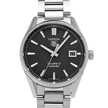 タグ ホイヤー カレラ キャリバー5 WAR211A.BA0782 ブラック メンズ 時計 【中古】【wristwatch】