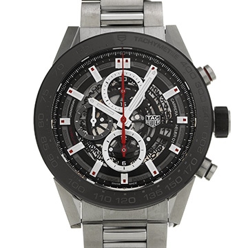 タグ ホイヤー カレラ キャリバーホイヤー01 クロノグラフ CAR2A1W.BA0703 スケルトン メンズ 時計 【中古】【wristwatch】