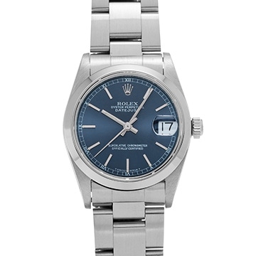 ロレックス デイトジャスト 68240 ブルー ユニセックス 時計 【中古】【wristwatch】