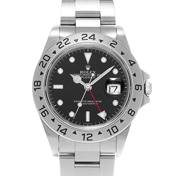 ロレックス エクスプローラーII 16570 ブラック メンズ 時計 【中古】【wristwatch】