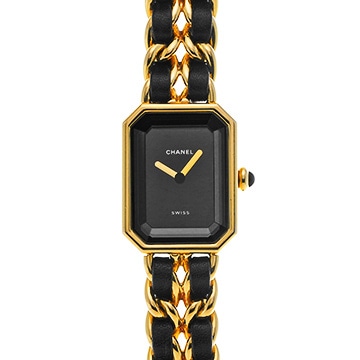 シャネル プルミエール L H0001 ブラック レディース 時計 【中古】【wristwatch】