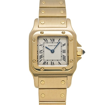 カルティエ サントスガルベ SM W20010C5 アイボリー レディース 時計 【中古】【wristwatch】