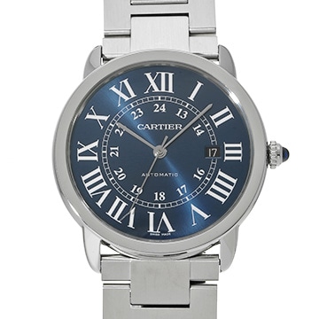 カルティエ ロンドソロ XL WSRN0023 ブルー メンズ 時計 【中古】【wristwatch】