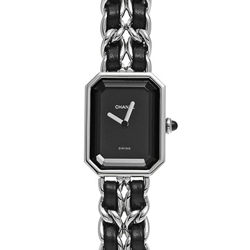 シャネル プルミエール M-L H0451 ブラック レディース 時計 【中古】【wristwatch】