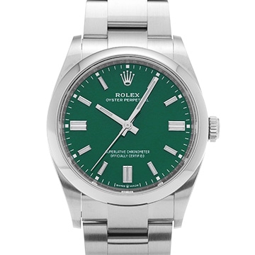 ロレックス オイスターパーペチュアル 36 126000 グリーン メンズ 時計 【中古】【wristwatch】
