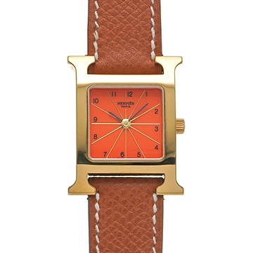 エルメス Hウォッチ HH1.201 オレンジ レディース 時計 【中古】【wristwatch】