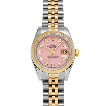 ロレックス デイトジャスト 179173OPG ピンクオパール/ダイヤモンド レディース 時計 【中古】【wristwatch】
