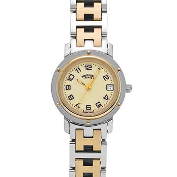 エルメス クリッパー CL4.220.430/3752 アイボリー レディース 時計 【中古】【wristwatch】