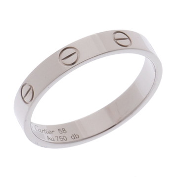 カルティエ ミニラブリング #58 シルバー K18ホワイトゴールド WG レディース ジュエリー 【中古】【jewelry】