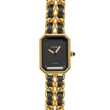 シャネル プルミエール M H0001 ブラック レディース 時計 【中古】【wristwatch】