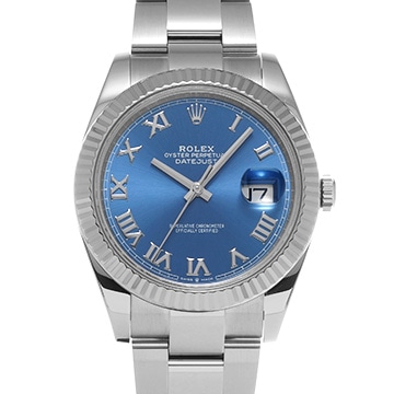ロレックス デイトジャスト 41 126334 ブライトブルー メンズ 時計 【中古】【wristwatch】