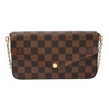 ルイ ヴィトン ダミエ ポシェットフェリシー ブラウン N63032 ダミエキャンバス レディース バッグ 【中古】【bag】