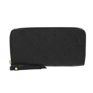 ルイ ヴィトン モノグラムアンプラント ジッピーウォレット ノワール M61864 レザー メンズ 財布 【中古】【purse】