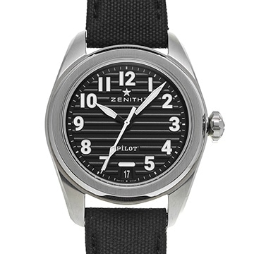 ゼニス パイロット オートマティック 03.4000.3620/21.I001 ブラック メンズ 時計 【中古】【wristwatch】