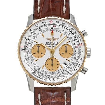 ブライトリング ナビタイマー D232G34WBA シルバー/シャンパン メンズ 時計 【中古】【wristwatch】