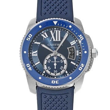カルティエ カリブル ドゥ カルティエ ダイバー WSCA0010 ブルー メンズ 時計 【中古】【wristwatch】