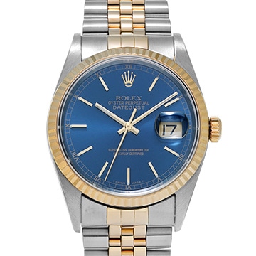 ロレックス デイトジャスト 16233 ブルー メンズ 時計 【中古】【wristwatch】