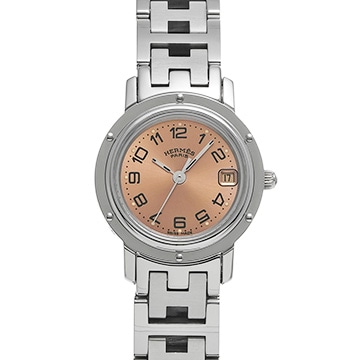 エルメス クリッパー CL4.210 ピンク レディース 時計 【中古】【wristwatch】