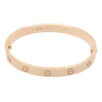 カルティエ ラブブレスレット #16 新型 ゴールド K18イエローゴールド YG レディース ジュエリー 【中古】【jewelry】