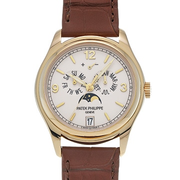パテック フィリップ アニュアルカレンダー ムーンフェイズ 5146J-001 アイボリー メンズ 時計 【中古】【wristwatch】