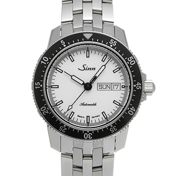 ジン 104シリーズ 104.ST.SA.IW ホワイト メンズ 時計 【中古】【wristwatch】