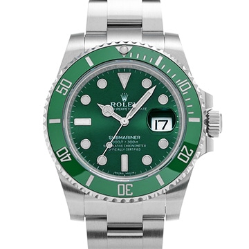 ロレックス サブマリーナ デイト 116610LV グリーン メンズ 時計 【中古】【wristwatch】