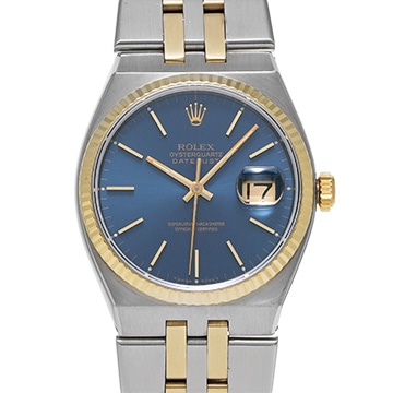 ロレックス オイスタークォーツ デイトジャスト 17013 ブルー メンズ 時計 【中古】【wristwatch】