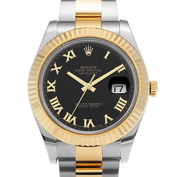 ロレックス デイトジャストII 116333 ブラック メンズ 時計 【中古】【wristwatch】
