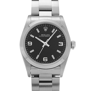 ロレックス オイスターパーペチュアル 77080 ブラック ユニセックス 時計 【中古】【wristwatch】