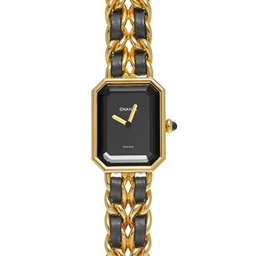 シャネル プルミエール M H0001 ブラック レディース 時計 【中古】【wristwatch】