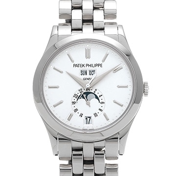 パテック フィリップ アニュアルカレンダー ムーンフェイズ 5396/1G-010 シルバー メンズ 時計 【中古】【wristwatch】