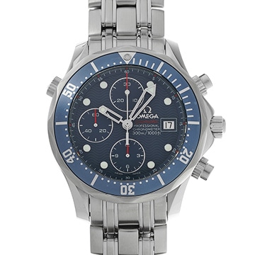 オメガ シーマスター ダイバー300 クロノグラフ 2225.80 ブルー メンズ 時計 【中古】【wristwatch】