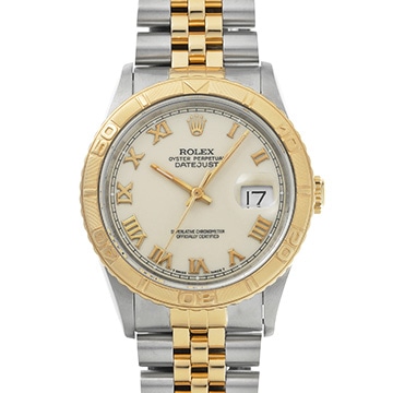 ロレックス デイトジャスト サンダーバード 16263 アイボリー メンズ 時計 【中古】【wristwatch】