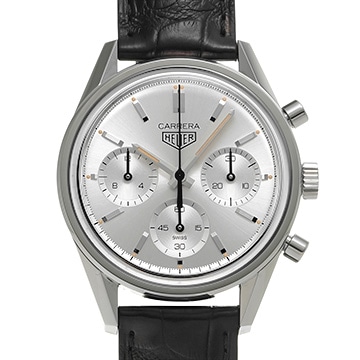 タグ ホイヤー カレラ キャリバーホイヤー02 クロノグラフ 160th CBK221B.FC6479 シルバー メンズ 時計 【中古】【wristwatch】