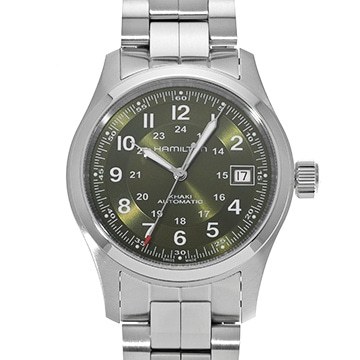 ハミルトン カーキ フィールド オート H70455160 グリーン メンズ 時計 【中古】【wristwatch】