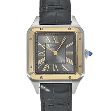カルティエ サントス デュモン LM W2SA0028 グレー メンズ 時計 【中古】【wristwatch】