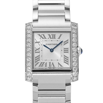 カルティエ タンク フランセーズ MM W4TA0021 シルバー レディース 時計 【中古】【wristwatch】