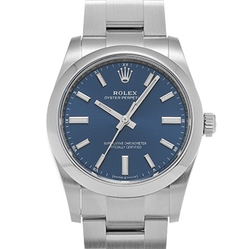 ロレックス オイスターパーペチュアル 34 124200 ブルー ユニセックス 時計 【中古】【wristwatch】