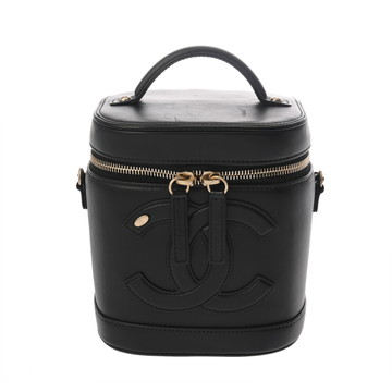 シャネル バニティ チェーンショルダー 2WAY ブラック AS0323 カーフスキン レディース バッグ 【中古】【bag】
