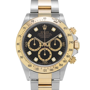 ロレックス コスモグラフ デイトナ 16523G ブラック/ダイヤモンド メンズ 時計 【中古】【wristwatch】