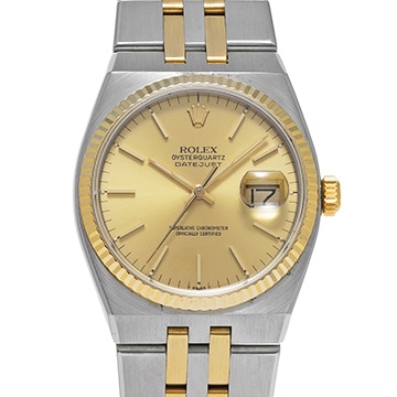 ロレックス オイスタークォーツ デイトジャスト 17013 シャンパン メンズ 時計 【中古】【wristwatch】