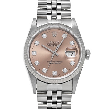 ロレックス デイトジャスト 16234G ピンク/ダイヤモンド メンズ 時計 【中古】【wristwatch】